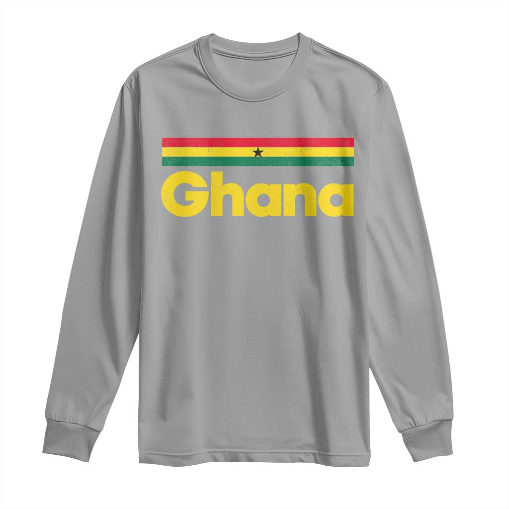 Vintage Ghana Flag Long Sleeve Shirt Proud Ghanaian Heritage African Pride