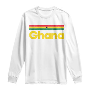 Vintage Ghana Flag Long Sleeve Shirt Proud Ghanaian Heritage African Pride