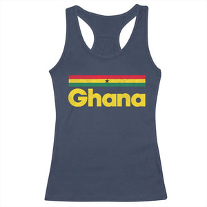 Vintage Ghana Flag Racerback Tank Top Proud Ghanaian Heritage African Pride