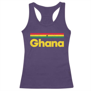 Vintage Ghana Flag Racerback Tank Top Proud Ghanaian Heritage African Pride
