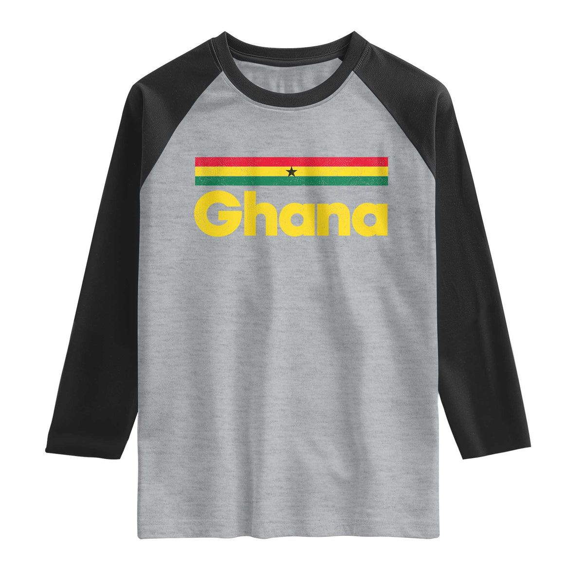 Vintage Ghana Flag Raglan Shirt Proud Ghanaian Heritage African Pride