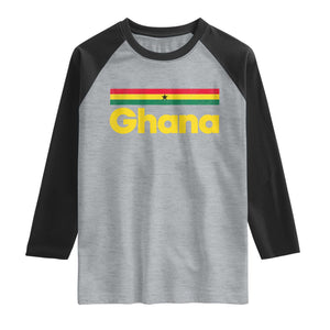 Vintage Ghana Flag Raglan Shirt Proud Ghanaian Heritage African Pride