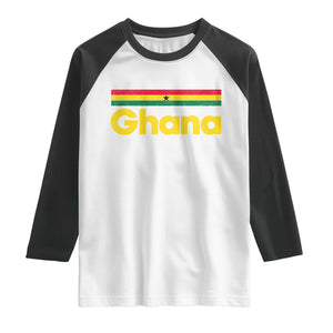 Vintage Ghana Flag Raglan Shirt Proud Ghanaian Heritage African Pride