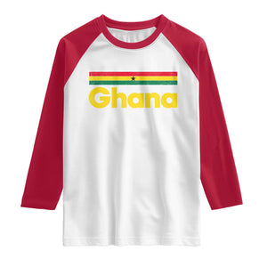 Vintage Ghana Flag Raglan Shirt Proud Ghanaian Heritage African Pride