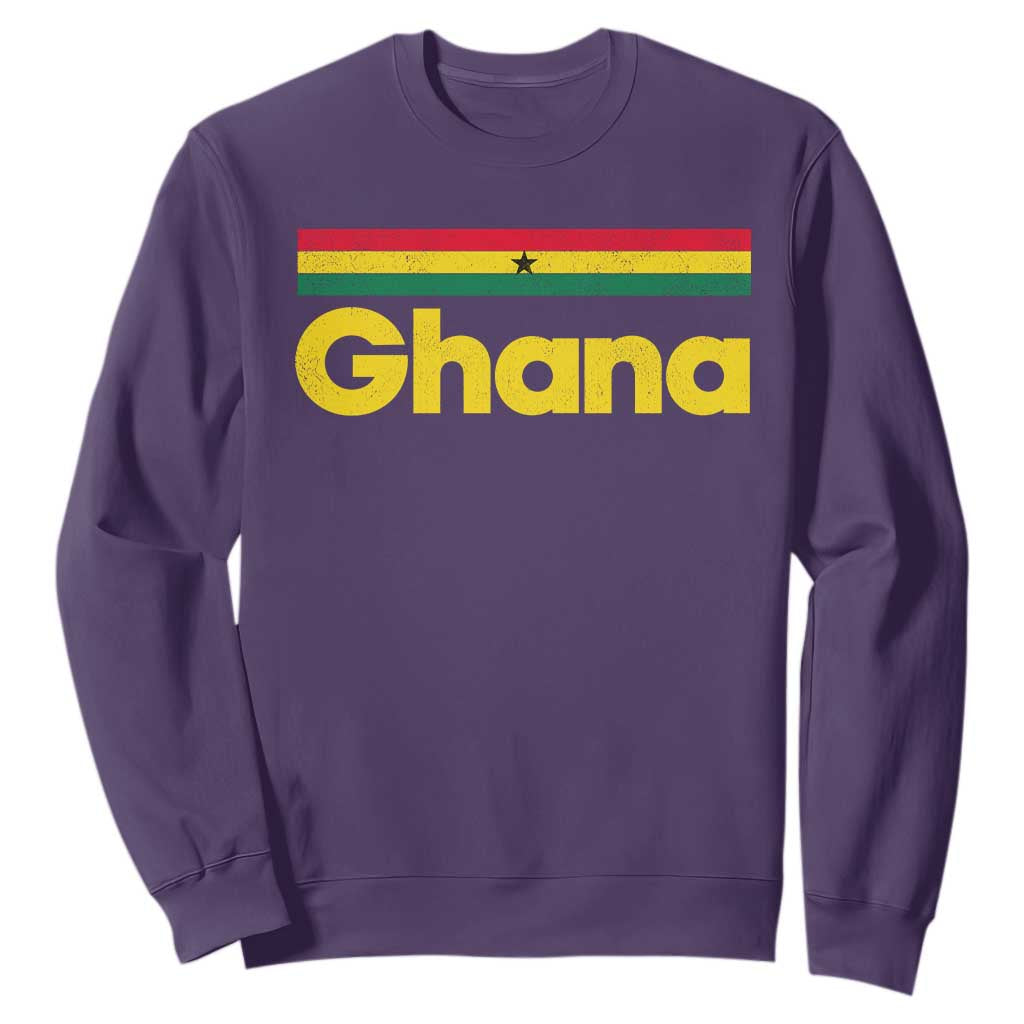 Vintage Ghana Flag Sweatshirt Proud Ghanaian Heritage African Pride