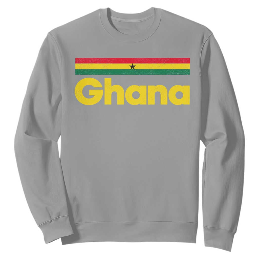 Vintage Ghana Flag Sweatshirt Proud Ghanaian Heritage African Pride
