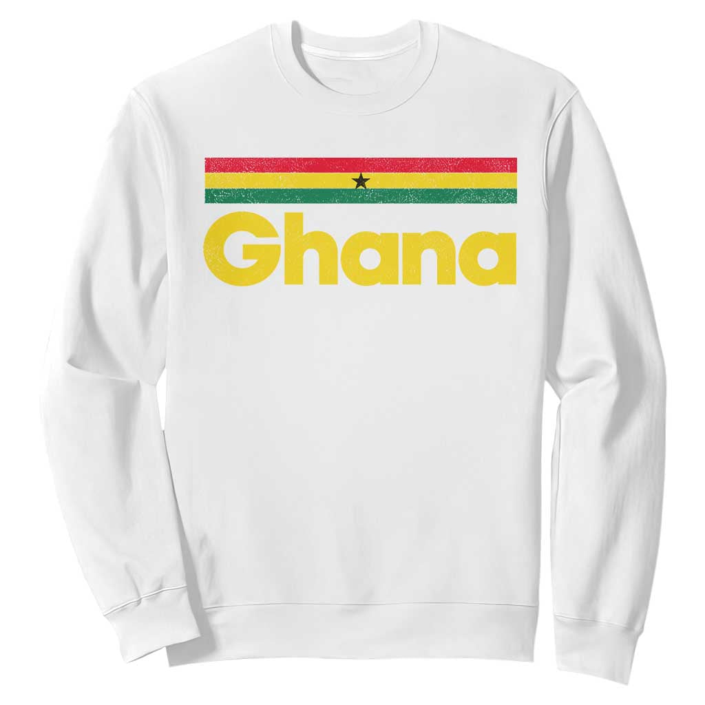 Vintage Ghana Flag Sweatshirt Proud Ghanaian Heritage African Pride