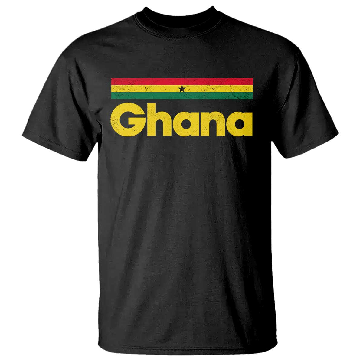 Vintage Ghana Flag T Shirt Proud Ghanaian Heritage African Pride