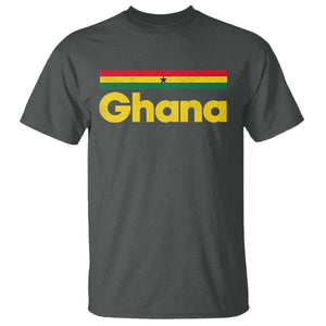 Vintage Ghana Flag T Shirt Proud Ghanaian Heritage African Pride