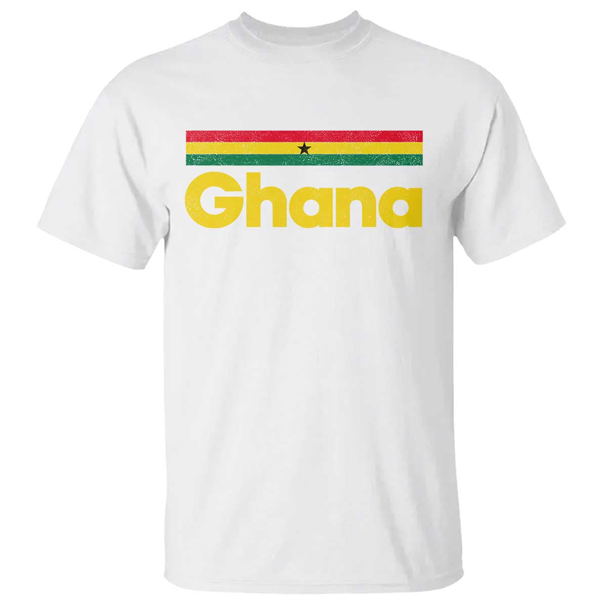 Vintage Ghana Flag T Shirt Proud Ghanaian Heritage African Pride