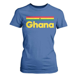 Vintage Ghana Flag T Shirt For Women Proud Ghanaian Heritage African Pride