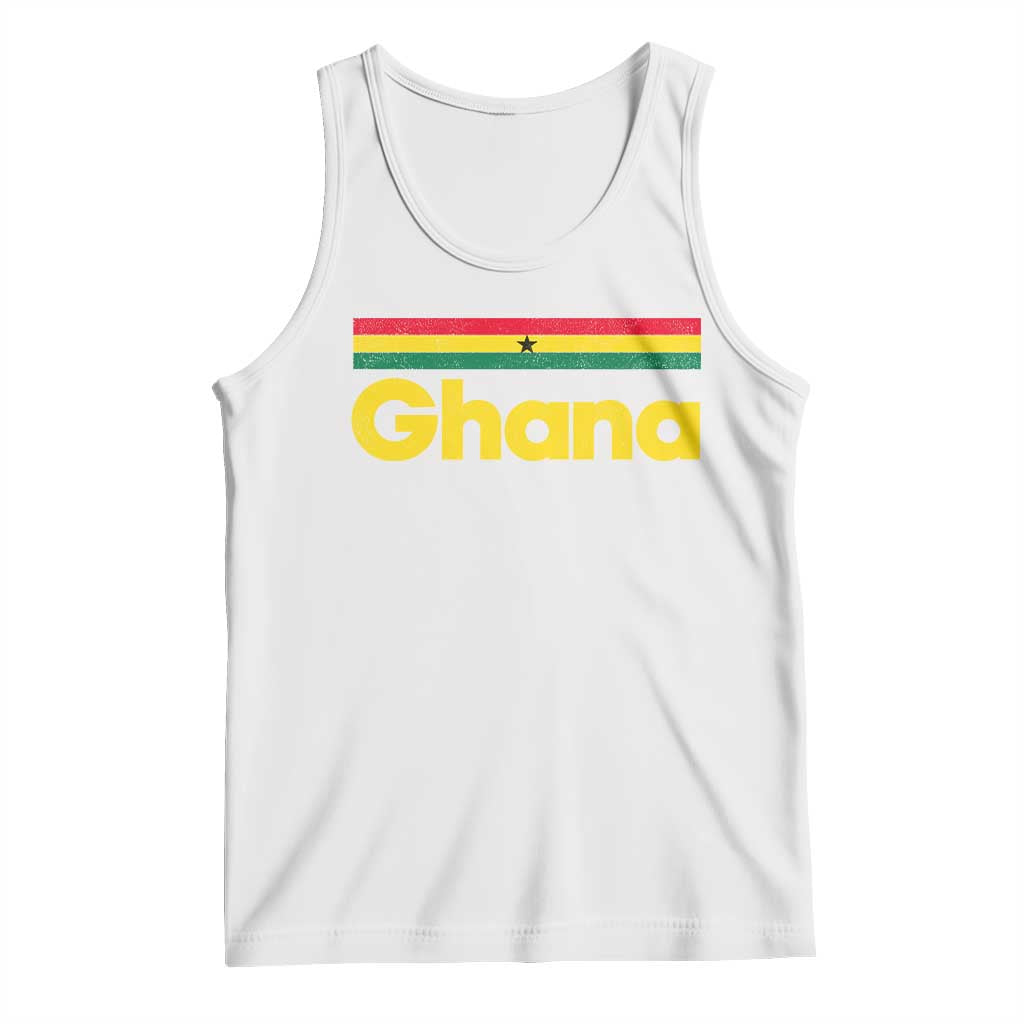 Vintage Ghana Flag Tank Top Proud Ghanaian Heritage African Pride TS10 White Print Your Wear