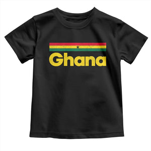 Vintage Ghana Flag Toddler T Shirt Proud Ghanaian Heritage African Pride