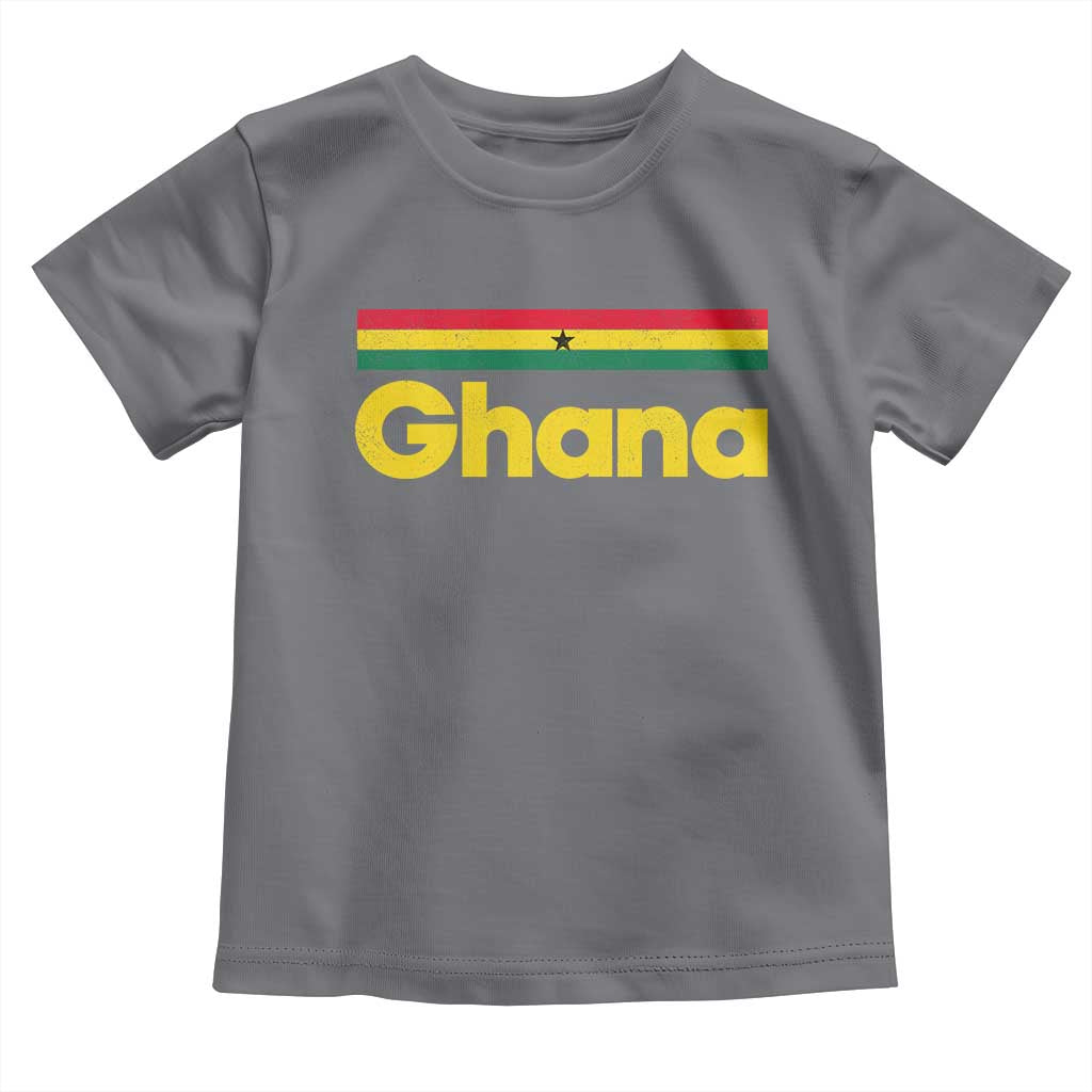 Vintage Ghana Flag Toddler T Shirt Proud Ghanaian Heritage African Pride