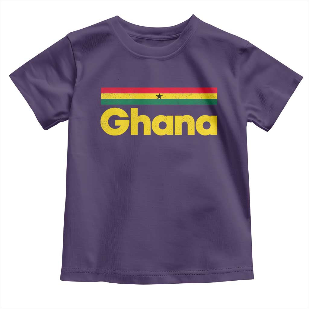 Vintage Ghana Flag Toddler T Shirt Proud Ghanaian Heritage African Pride