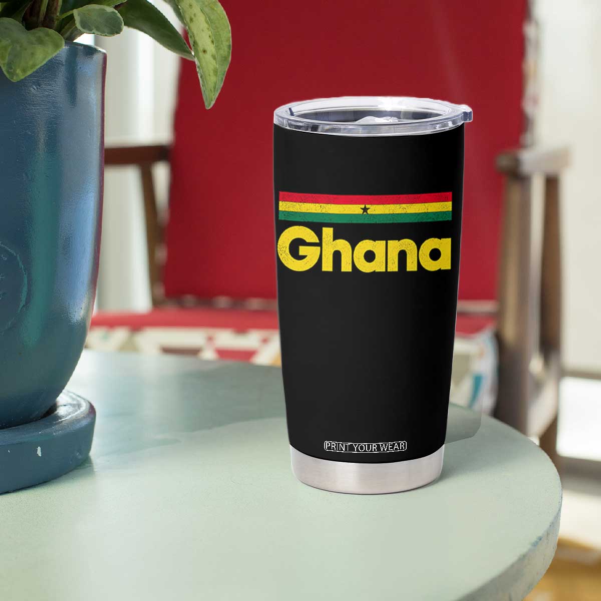Vintage Ghana Flag Tumbler Cup Proud Ghanaian Heritage African Pride