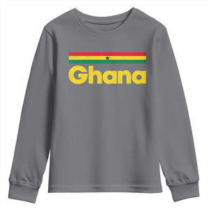 Vintage Ghana Flag Youth Sweatshirt Proud Ghanaian Heritage African Pride
