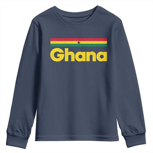 Vintage Ghana Flag Youth Sweatshirt Proud Ghanaian Heritage African Pride