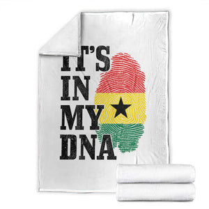 Its In My DNA Ghana Throw Blanket Fingerprint Flag Proud Ghanaian Heritage Ghanese Roots