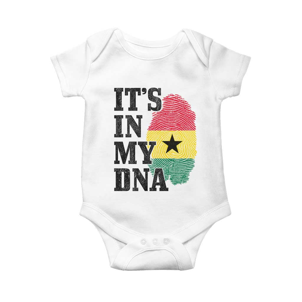 Its In My DNA Ghana Baby Onesie Fingerprint Flag Proud Ghanaian Heritage Ghanese Roots