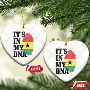 Its In My DNA Ghana Ceramic Ornament Fingerprint Flag Proud Ghanaian Heritage Ghanese Roots