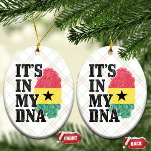 Its In My DNA Ghana Ceramic Ornament Fingerprint Flag Proud Ghanaian Heritage Ghanese Roots
