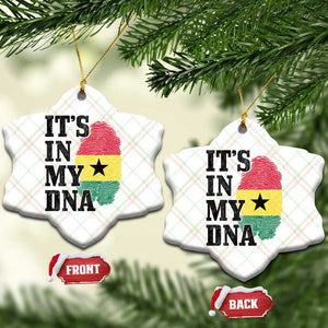 Its In My DNA Ghana Ceramic Ornament Fingerprint Flag Proud Ghanaian Heritage Ghanese Roots