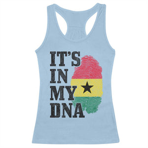 Its In My DNA Ghana Racerback Tank Top Fingerprint Flag Proud Ghanaian Heritage Ghanese Roots