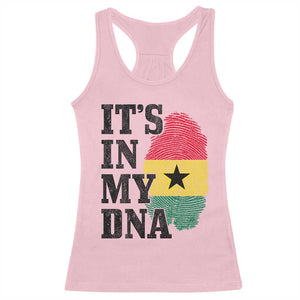 Its In My DNA Ghana Racerback Tank Top Fingerprint Flag Proud Ghanaian Heritage Ghanese Roots