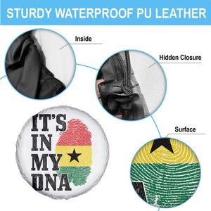 Its In My DNA Ghana Spare Tire Cover Fingerprint Flag Proud Ghanaian Heritage Ghanese Roots