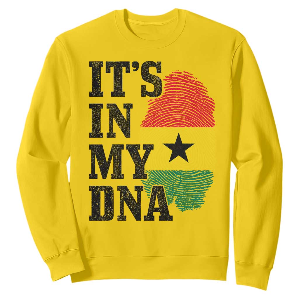 Its In My DNA Ghana Sweatshirt Fingerprint Flag Proud Ghanaian Heritage Ghanese Roots