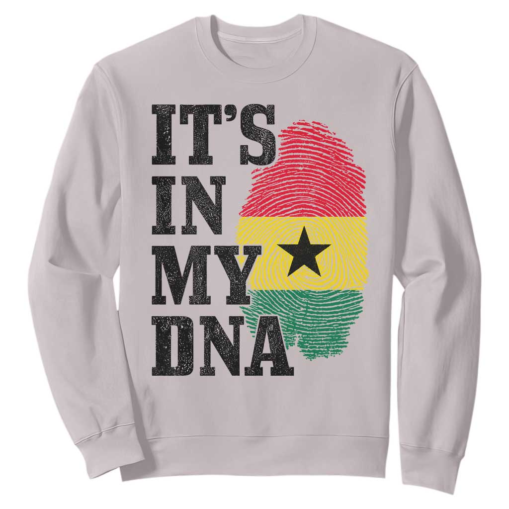 Its In My DNA Ghana Sweatshirt Fingerprint Flag Proud Ghanaian Heritage Ghanese Roots
