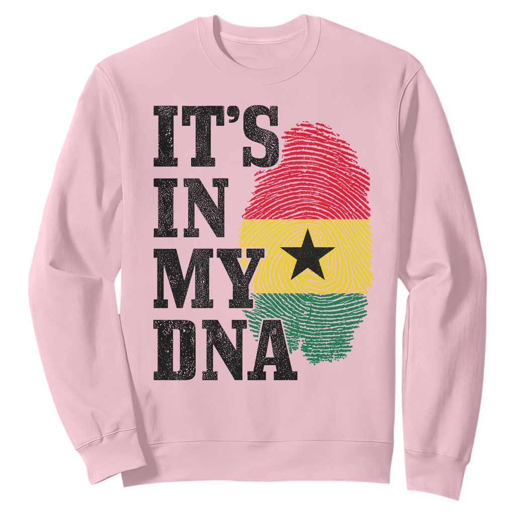 Its In My DNA Ghana Sweatshirt Fingerprint Flag Proud Ghanaian Heritage Ghanese Roots