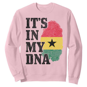 Its In My DNA Ghana Sweatshirt Fingerprint Flag Proud Ghanaian Heritage Ghanese Roots