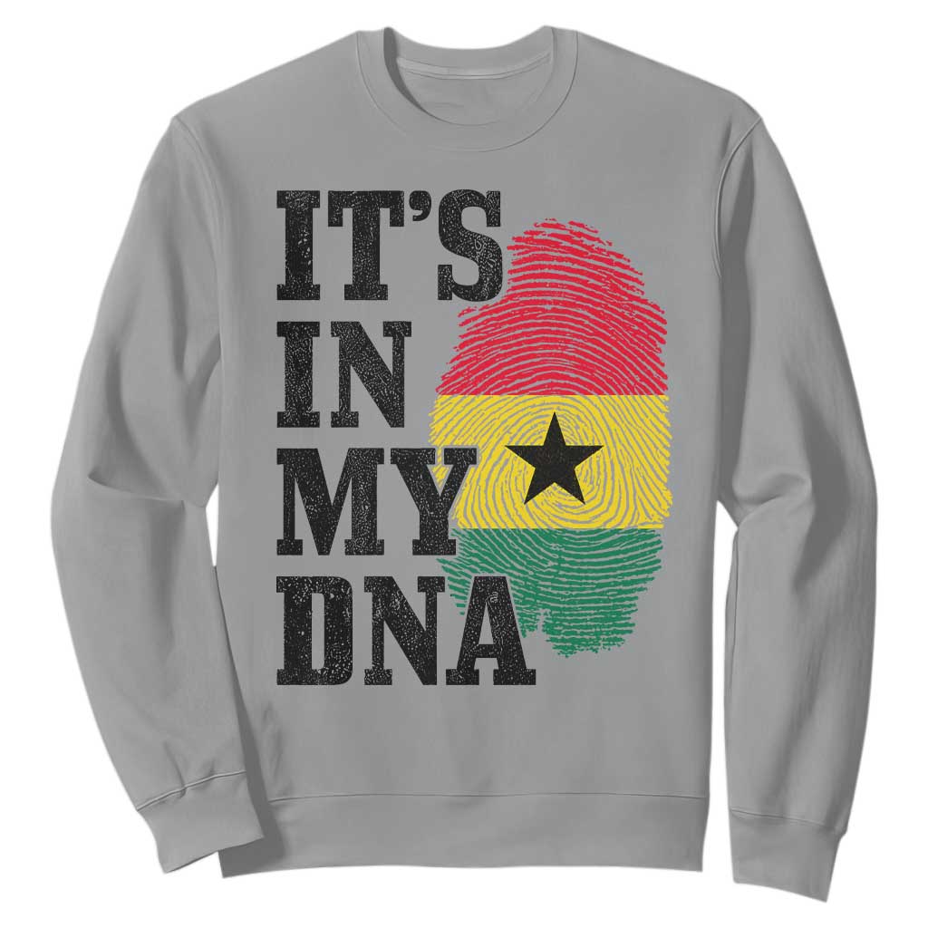 Its In My DNA Ghana Sweatshirt Fingerprint Flag Proud Ghanaian Heritage Ghanese Roots