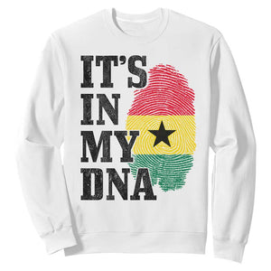 Its In My DNA Ghana Sweatshirt Fingerprint Flag Proud Ghanaian Heritage Ghanese Roots