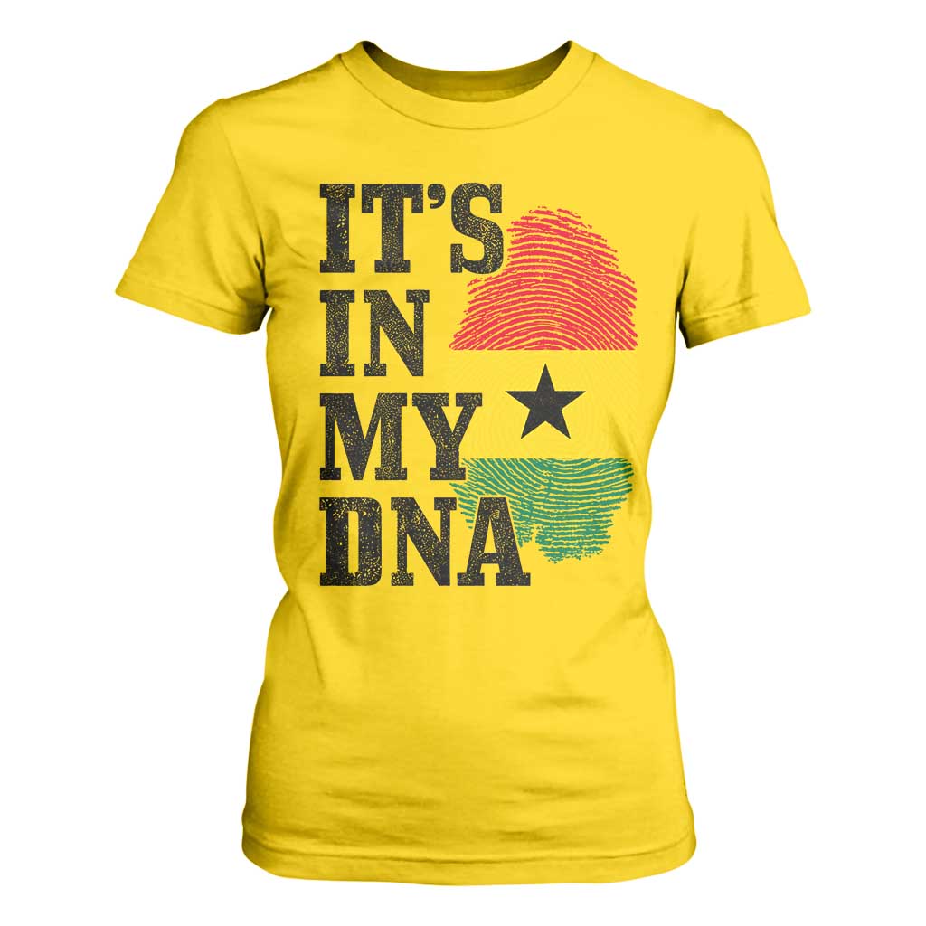 Its In My DNA Ghana T Shirt For Women Fingerprint Flag Proud Ghanaian Heritage Ghanese Roots