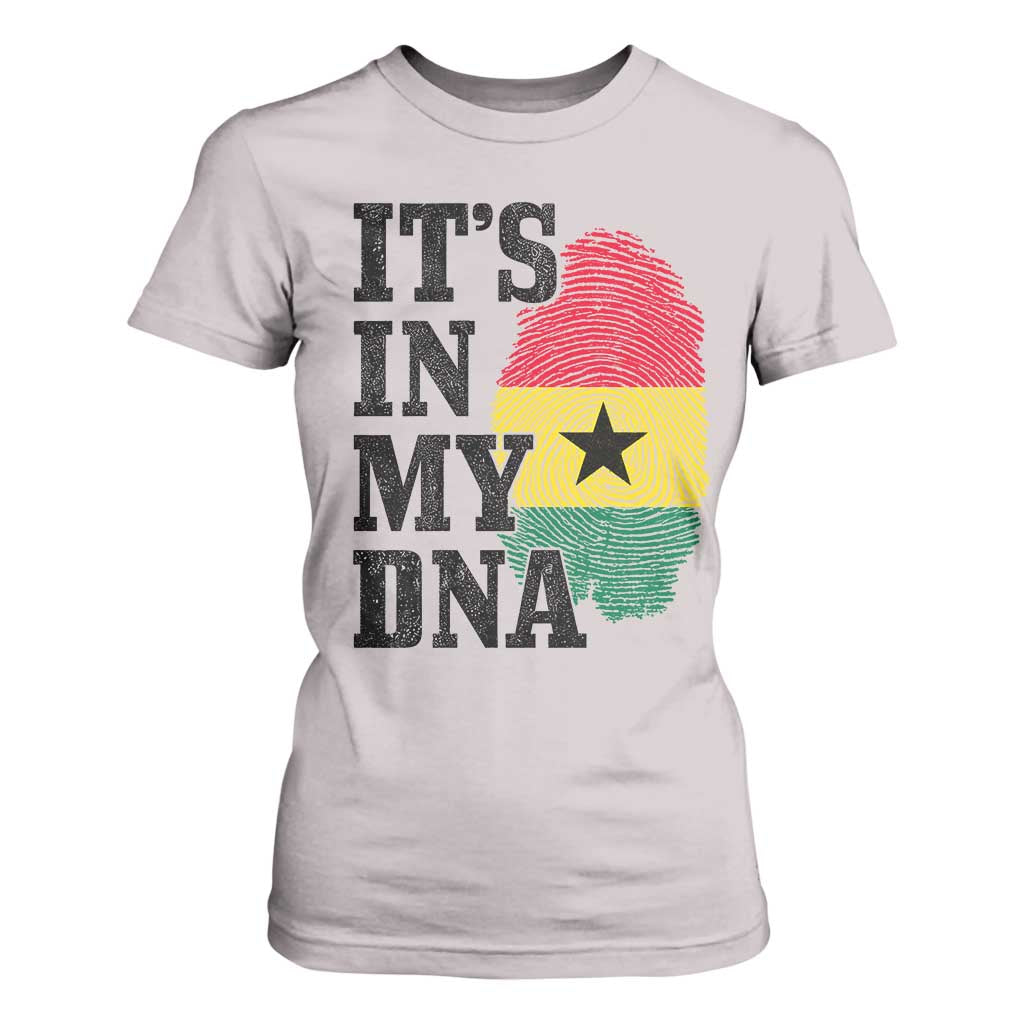 Its In My DNA Ghana T Shirt For Women Fingerprint Flag Proud Ghanaian Heritage Ghanese Roots
