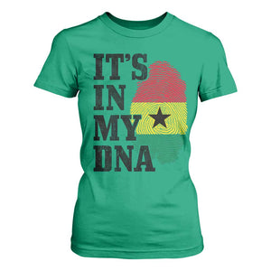 Its In My DNA Ghana T Shirt For Women Fingerprint Flag Proud Ghanaian Heritage Ghanese Roots
