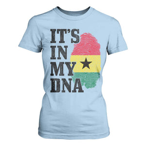 Its In My DNA Ghana T Shirt For Women Fingerprint Flag Proud Ghanaian Heritage Ghanese Roots