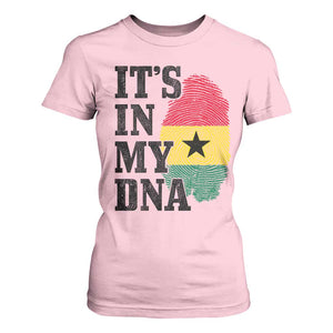 Its In My DNA Ghana T Shirt For Women Fingerprint Flag Proud Ghanaian Heritage Ghanese Roots