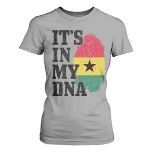 Its In My DNA Ghana T Shirt For Women Fingerprint Flag Proud Ghanaian Heritage Ghanese Roots