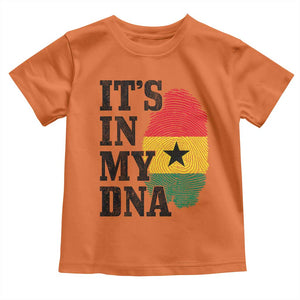 Its In My DNA Ghana Toddler T Shirt Fingerprint Flag Proud Ghanaian Heritage Ghanese Roots