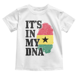 Its In My DNA Ghana Toddler T Shirt Fingerprint Flag Proud Ghanaian Heritage Ghanese Roots