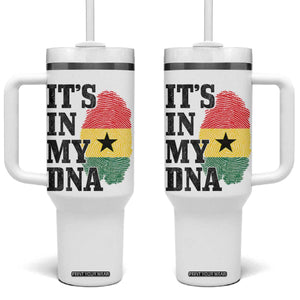 Its In My DNA Ghana Tumbler With Handle Fingerprint Flag Proud Ghanaian Heritage Ghanese Roots