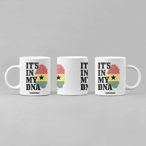 Its In My DNA Ghana Coffee Mug Fingerprint Flag Proud Ghanaian Heritage Ghanese Roots