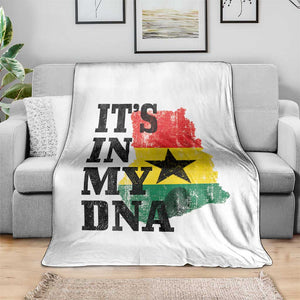 Its In My DNA Ghana Throw Blanket Proud Ghanaian Heritage Ghanese Roots Vintage Ghana Map Flag