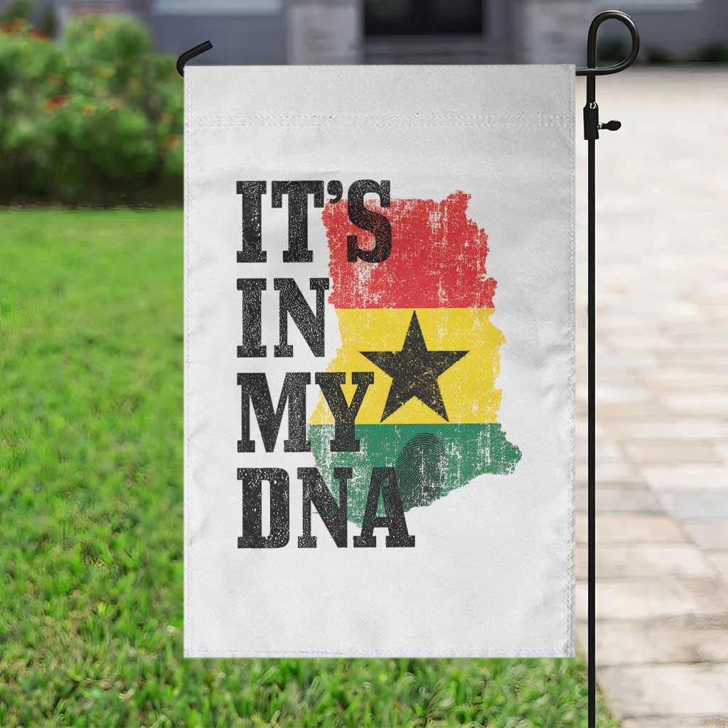 Its In My DNA Ghana Garden Flag Proud Ghanaian Heritage Ghanese Roots Vintage Ghana Map Flag