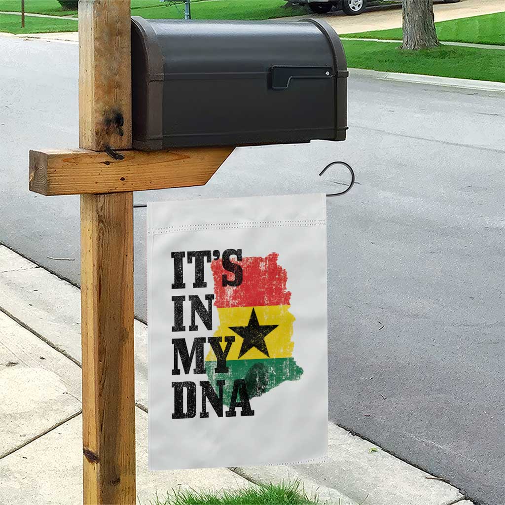 Its In My DNA Ghana Garden Flag Proud Ghanaian Heritage Ghanese Roots Vintage Ghana Map Flag