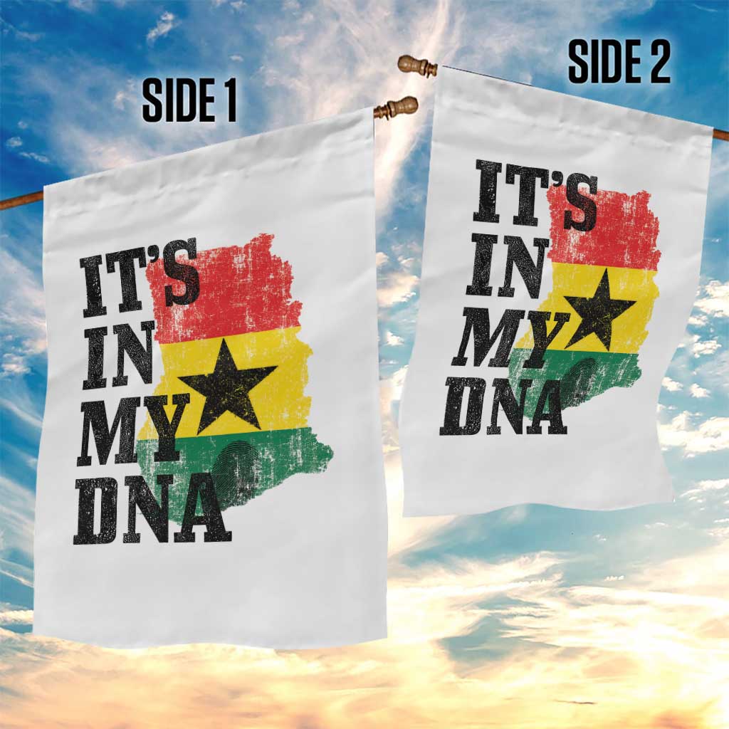 Its In My DNA Ghana Garden Flag Proud Ghanaian Heritage Ghanese Roots Vintage Ghana Map Flag